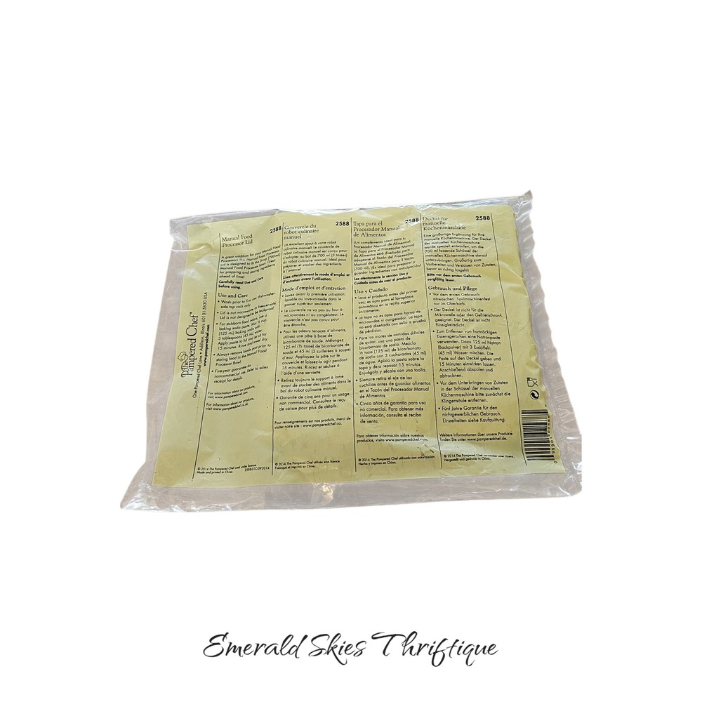 Pampered Chef Manual Food Processor Replacement Lid 2588 NEW. Free shipping